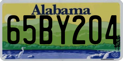 AL license plate 65BY204