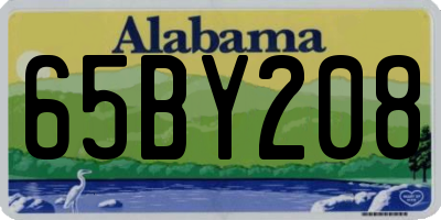 AL license plate 65BY208
