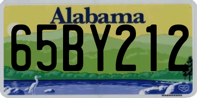 AL license plate 65BY212