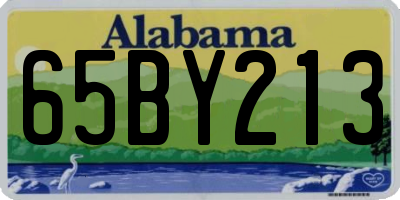 AL license plate 65BY213
