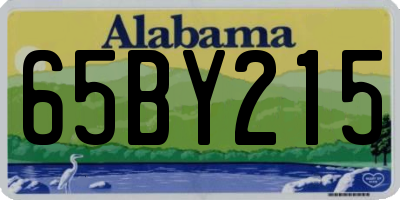 AL license plate 65BY215
