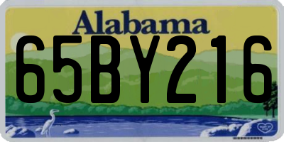 AL license plate 65BY216