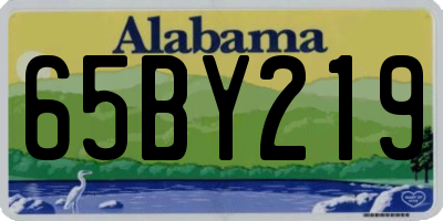 AL license plate 65BY219