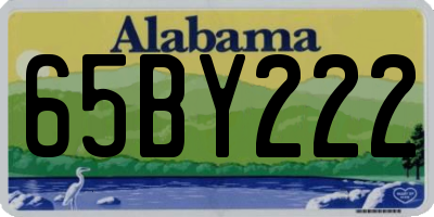 AL license plate 65BY222