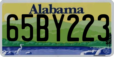 AL license plate 65BY223
