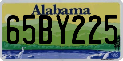 AL license plate 65BY225