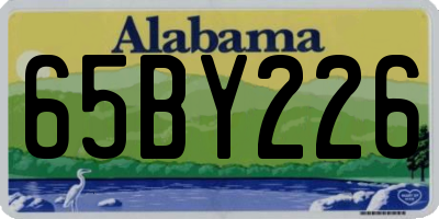 AL license plate 65BY226