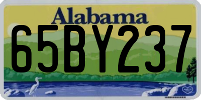 AL license plate 65BY237