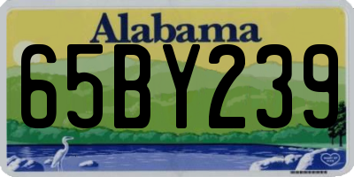 AL license plate 65BY239