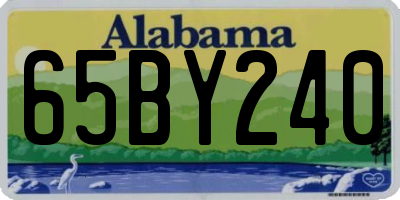 AL license plate 65BY240