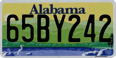 AL license plate 65BY242