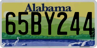 AL license plate 65BY244