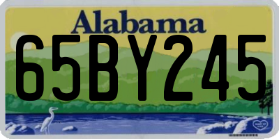 AL license plate 65BY245