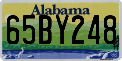 AL license plate 65BY248