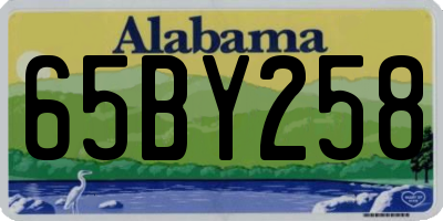 AL license plate 65BY258