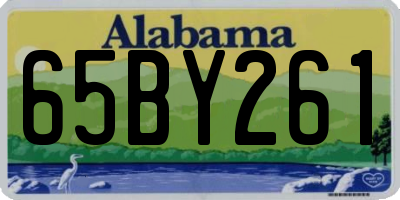 AL license plate 65BY261