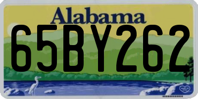 AL license plate 65BY262