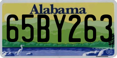 AL license plate 65BY263