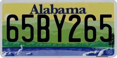 AL license plate 65BY265