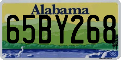 AL license plate 65BY268