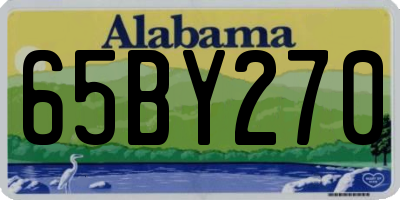 AL license plate 65BY270