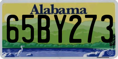 AL license plate 65BY273