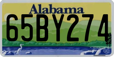 AL license plate 65BY274