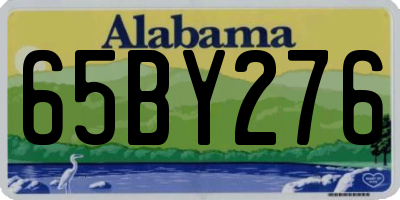 AL license plate 65BY276