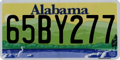 AL license plate 65BY277