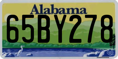 AL license plate 65BY278