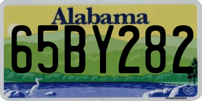 AL license plate 65BY282
