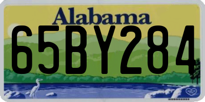 AL license plate 65BY284