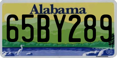 AL license plate 65BY289