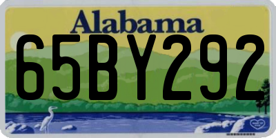 AL license plate 65BY292