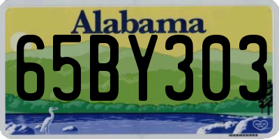 AL license plate 65BY303
