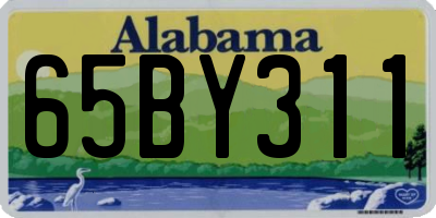 AL license plate 65BY311