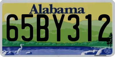 AL license plate 65BY312