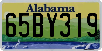 AL license plate 65BY319