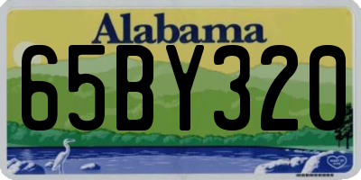 AL license plate 65BY320