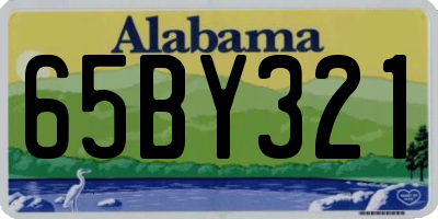 AL license plate 65BY321