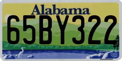 AL license plate 65BY322