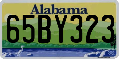 AL license plate 65BY323