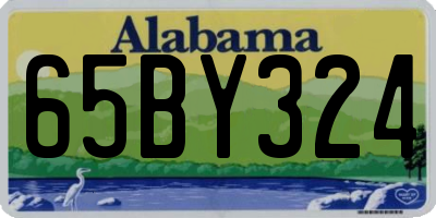 AL license plate 65BY324