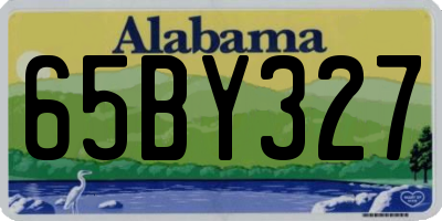 AL license plate 65BY327