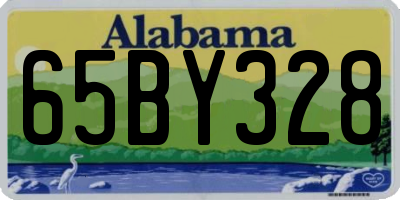 AL license plate 65BY328