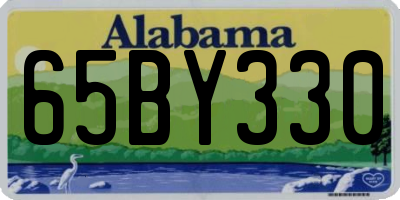 AL license plate 65BY330