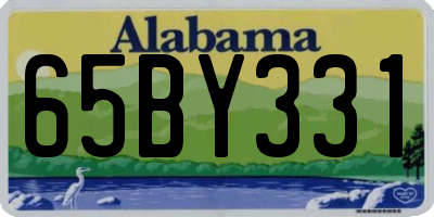 AL license plate 65BY331