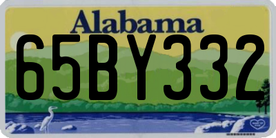 AL license plate 65BY332