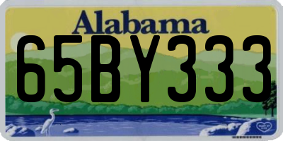 AL license plate 65BY333