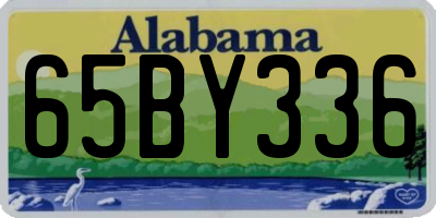 AL license plate 65BY336
